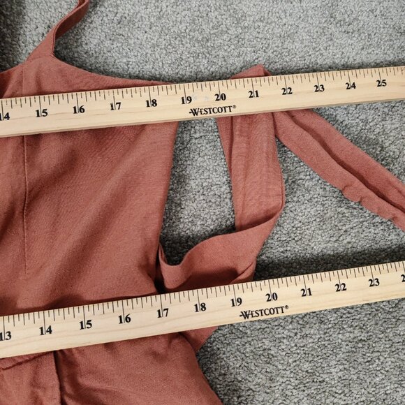 Beyond Words Women's Jumpsuit Size XL Orange Cotton Rayon Casual Resortwear Chic - Picture 7 of 11